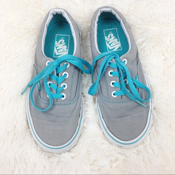 vans grey and turquoise